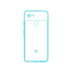 Digital Google Products Google Pixel 3 Line Art Svg Vector, Free Vectors File
